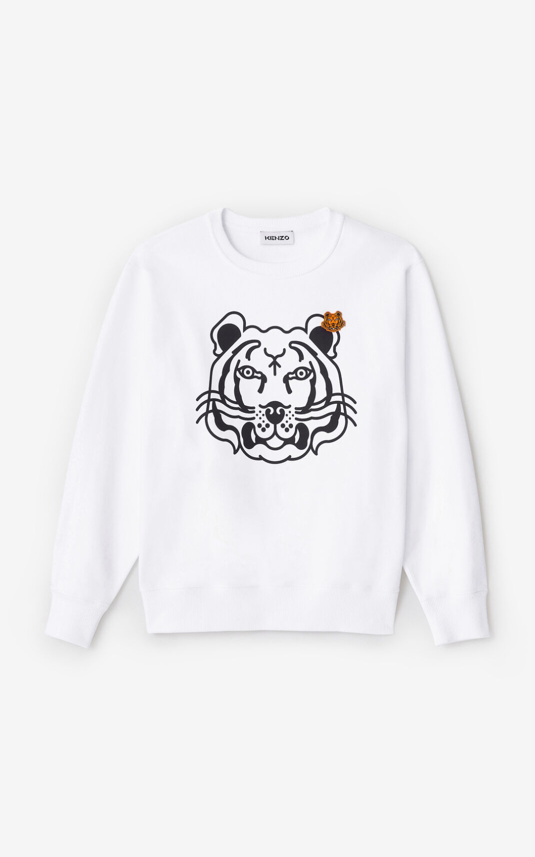 Kenzo K Tiger Sweatshirt White For Womens 4639HLNBJ